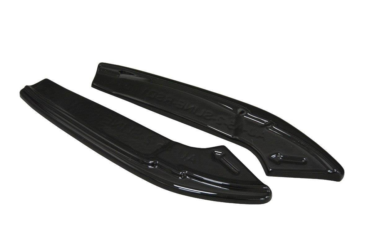 Heck Ansatz Flaps Diffusor für Audi A4 B9 S-Line schwarz Hochglanz