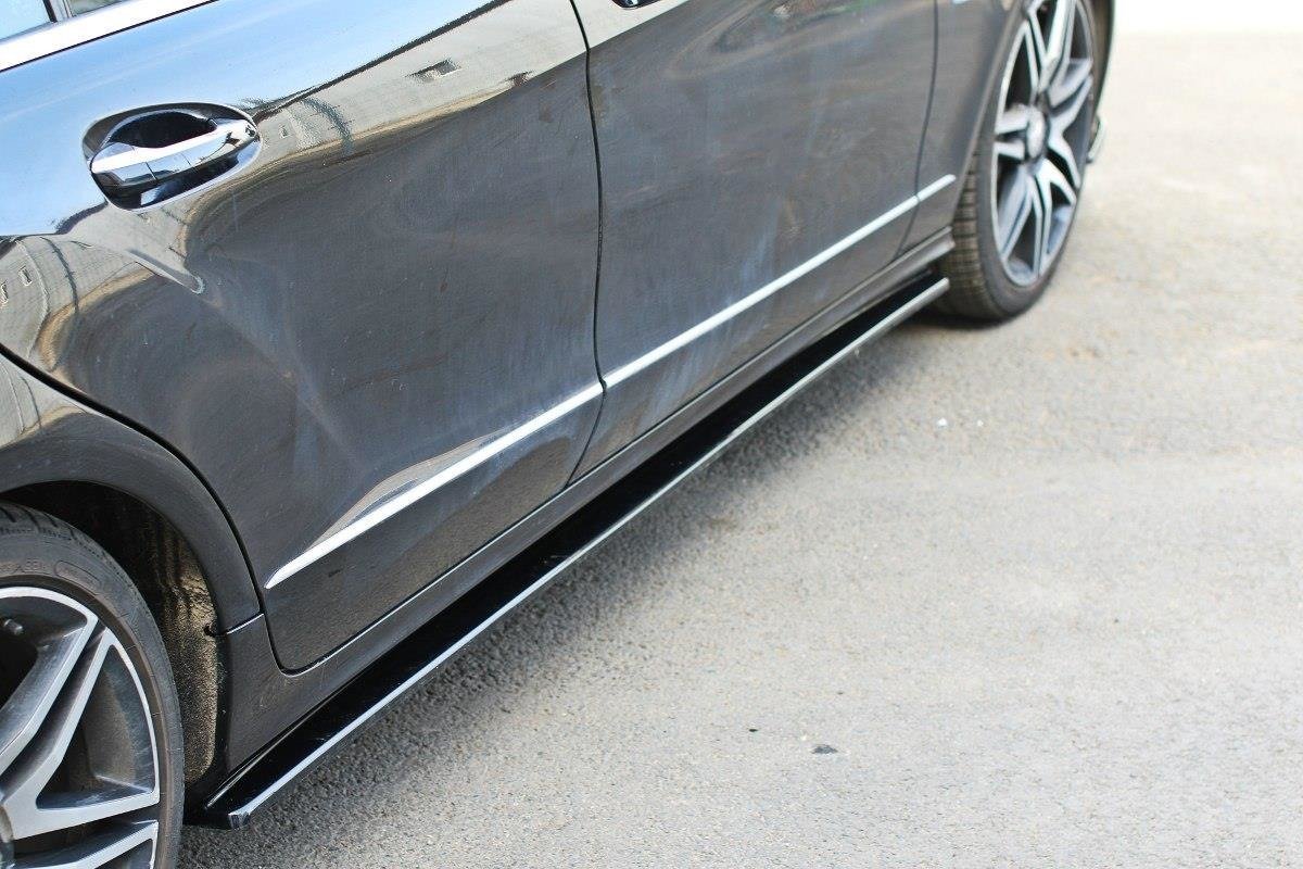Seitenschweller Ansatz für V.1 für Mercedes-Benz CLS C218 schwarz Hochglanz