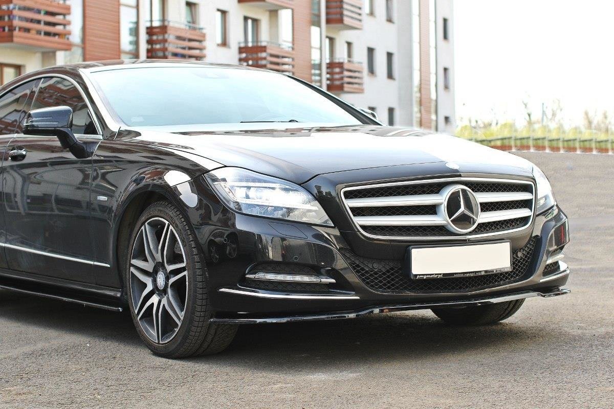 Front Ansatz für Mercedes-Benz CLS C218 schwarz Hochglanz