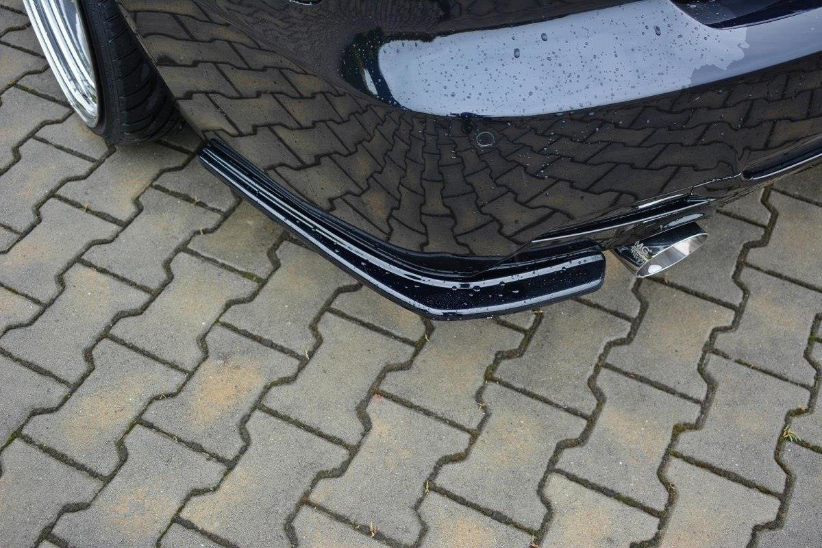 Heck Ansatz Flaps Diffusor für BMW 3er E92 M Paket FACELIFT schwarz Hochglanz