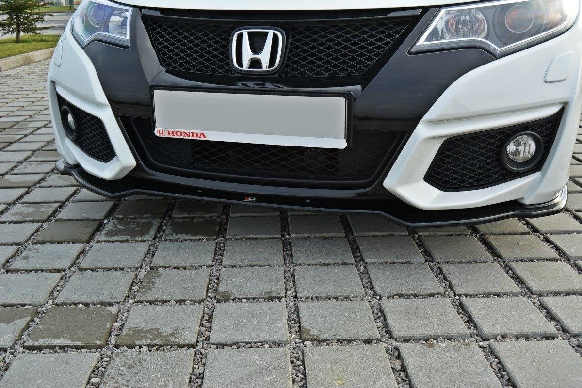 Front Ansatz für Honda Civic Mk9 Facelift schwarz Hochglanz