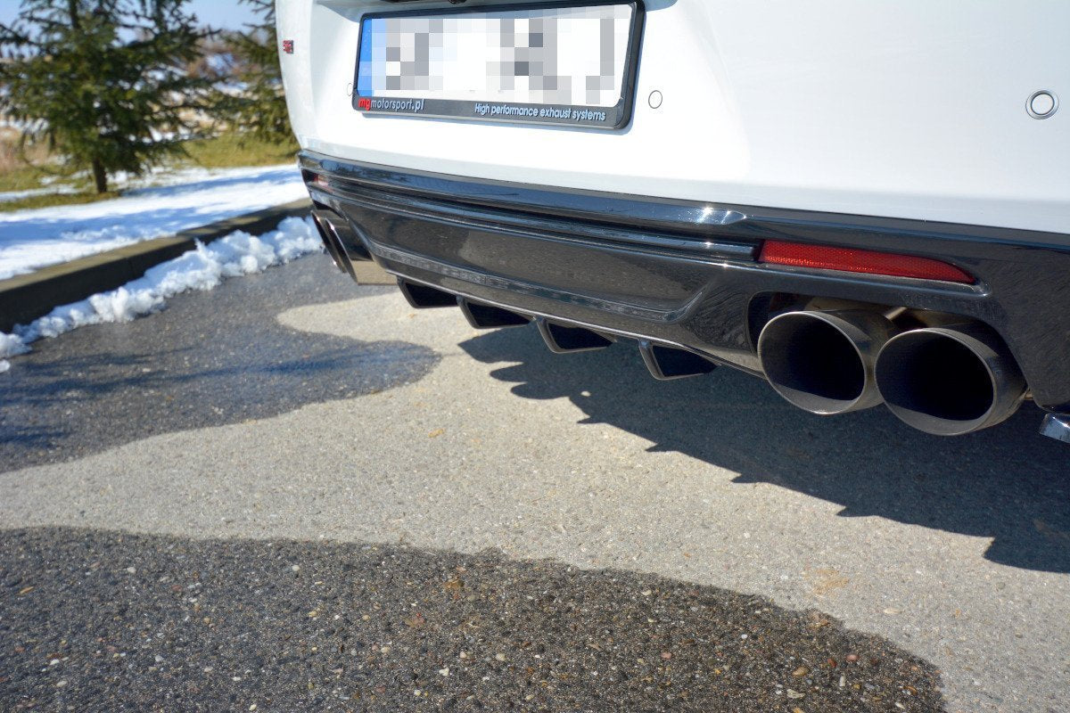 Diffusor Heck Ansatz für CHEVROLET CAMARO 6TH-GEN. PHASE-I 2SS COUPE schwarz Hochglanz