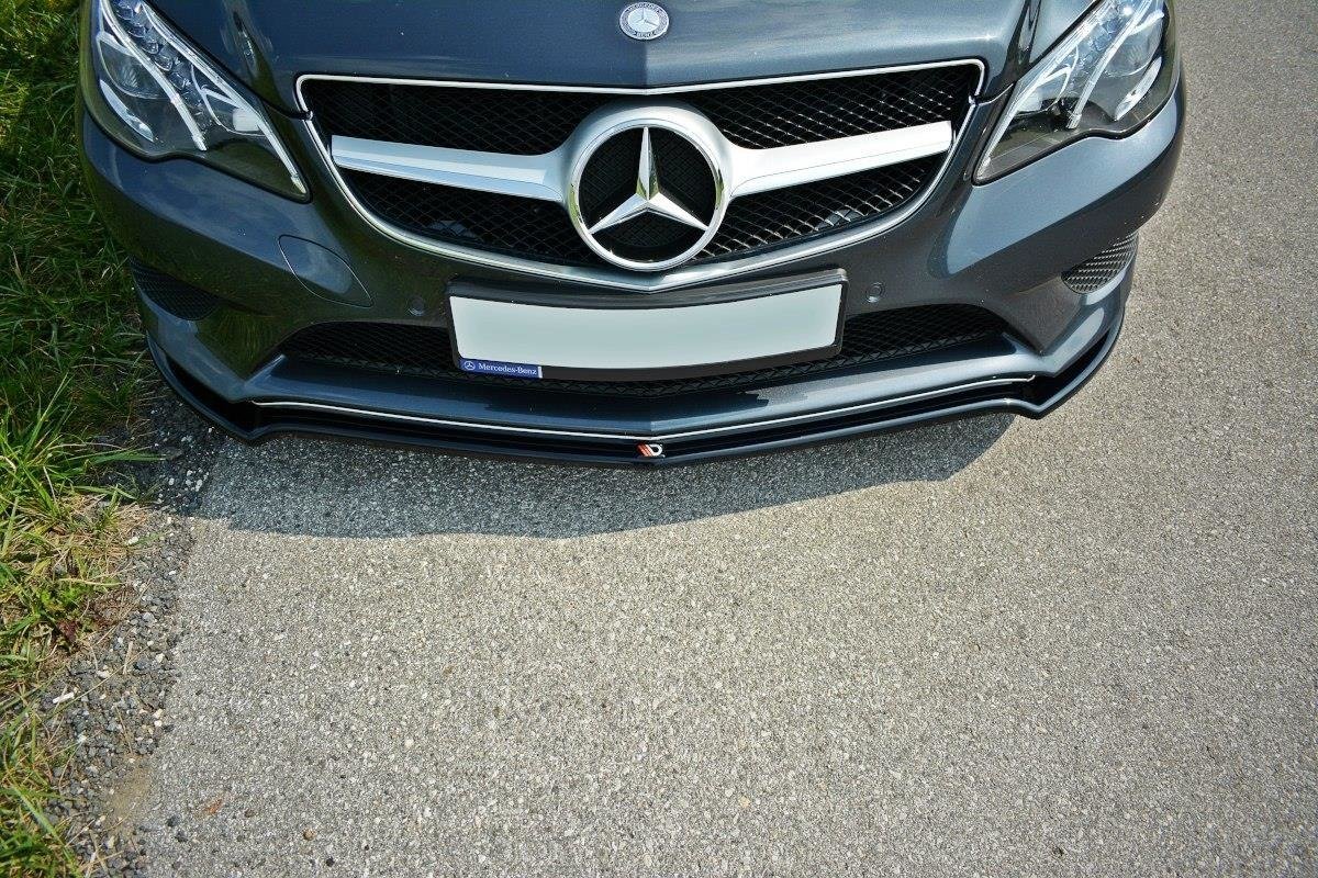 Front Ansatz V.1 für Mercedes - Benz E Coupe / Cabrio C207 Facelift / A207 Facelit schwarz Hochglanz