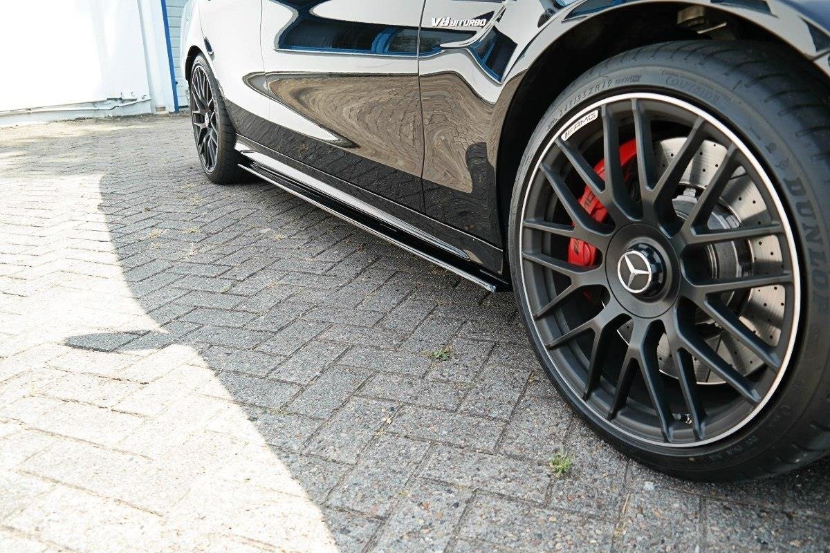 Seitenschweller Ansatz für Mercedes C-Klasse S205 63 AMG Kombi Carbon Look