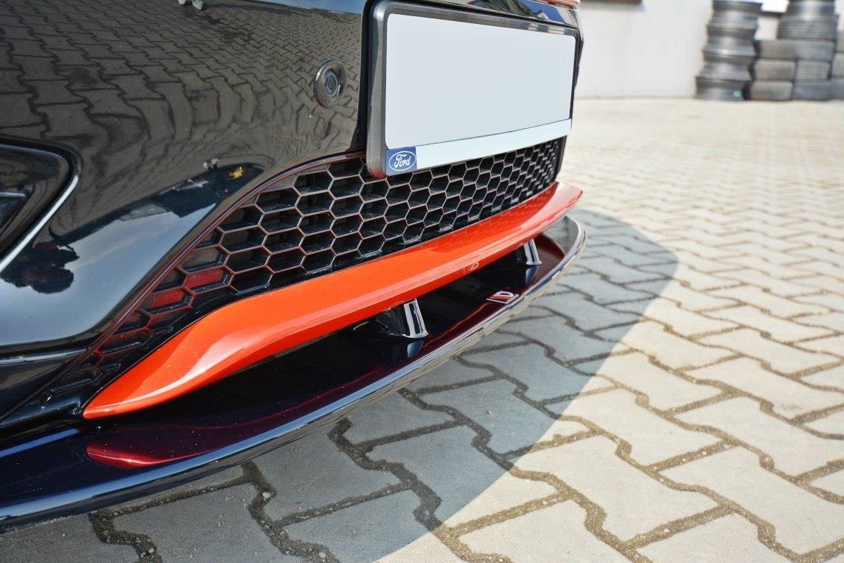 Front Ansatz V.1 für Ford Focus ST-Line Mk3 FL schwarz Hochglanz