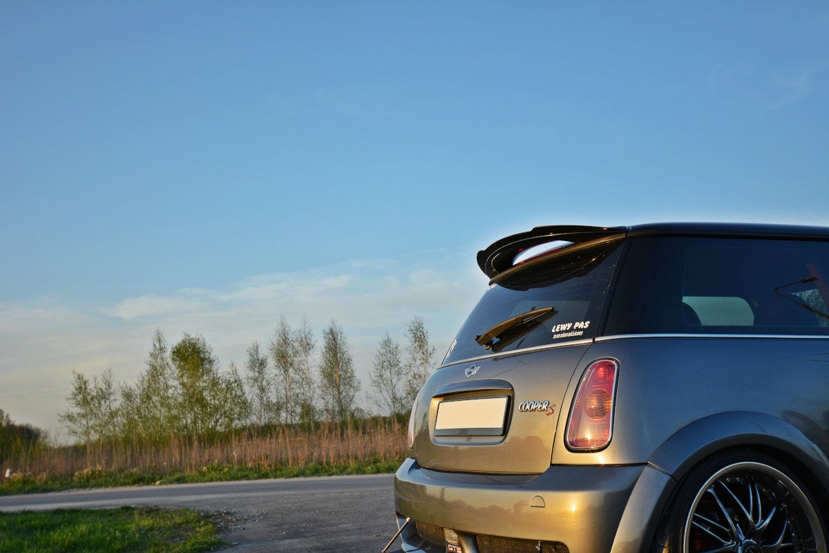 Spoiler CAP für MINI R53 COOPER S JCW schwarz Hochglanz