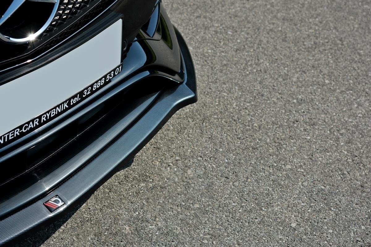 Front Ansatz V.1 für Mercedes A W176 AMG Facelift schwarz Hochglanz
