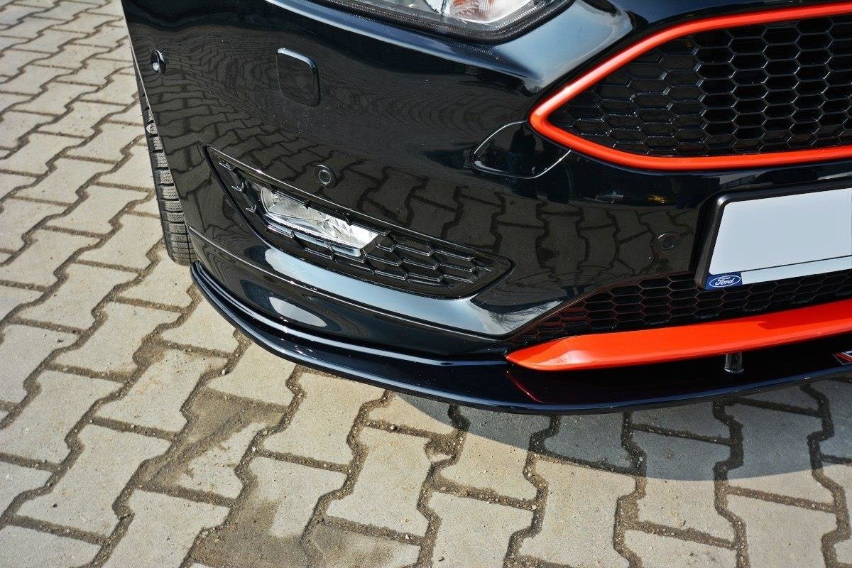 Front Ansatz V.1 für Ford Focus ST-Line Mk3 FL schwarz Hochglanz
