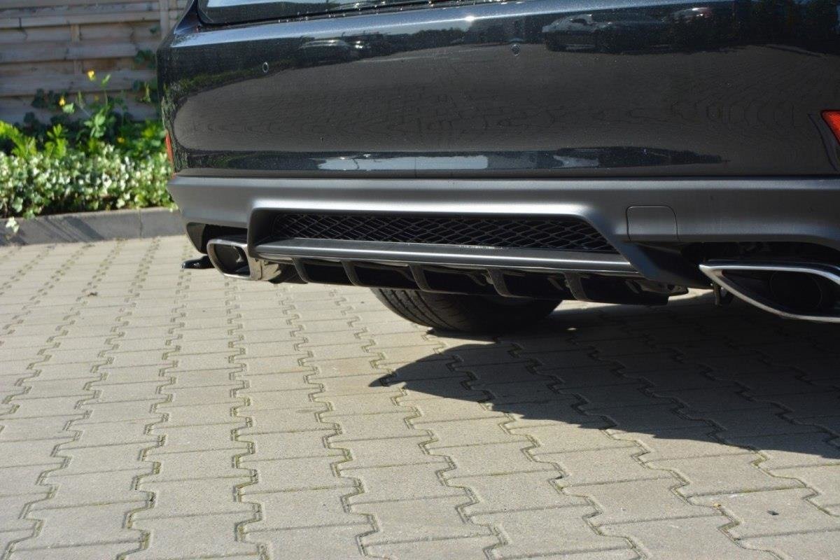 Diffusor Heck Ansatz für Lexus IS Mk3 Facelift T schwarz Hochglanz