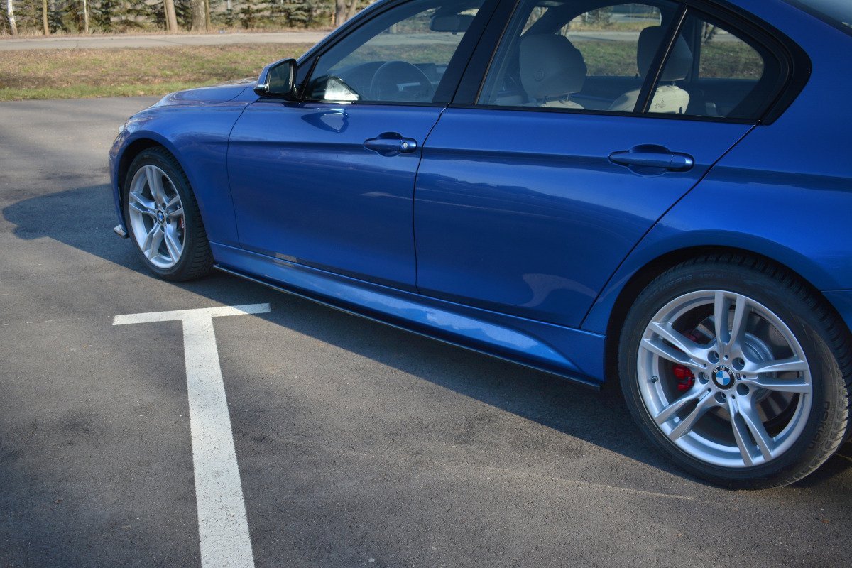 Seitenschweller Ansatz für BMW 3er M-Paket F30 / F30 Facelift schwarz Hochglanz