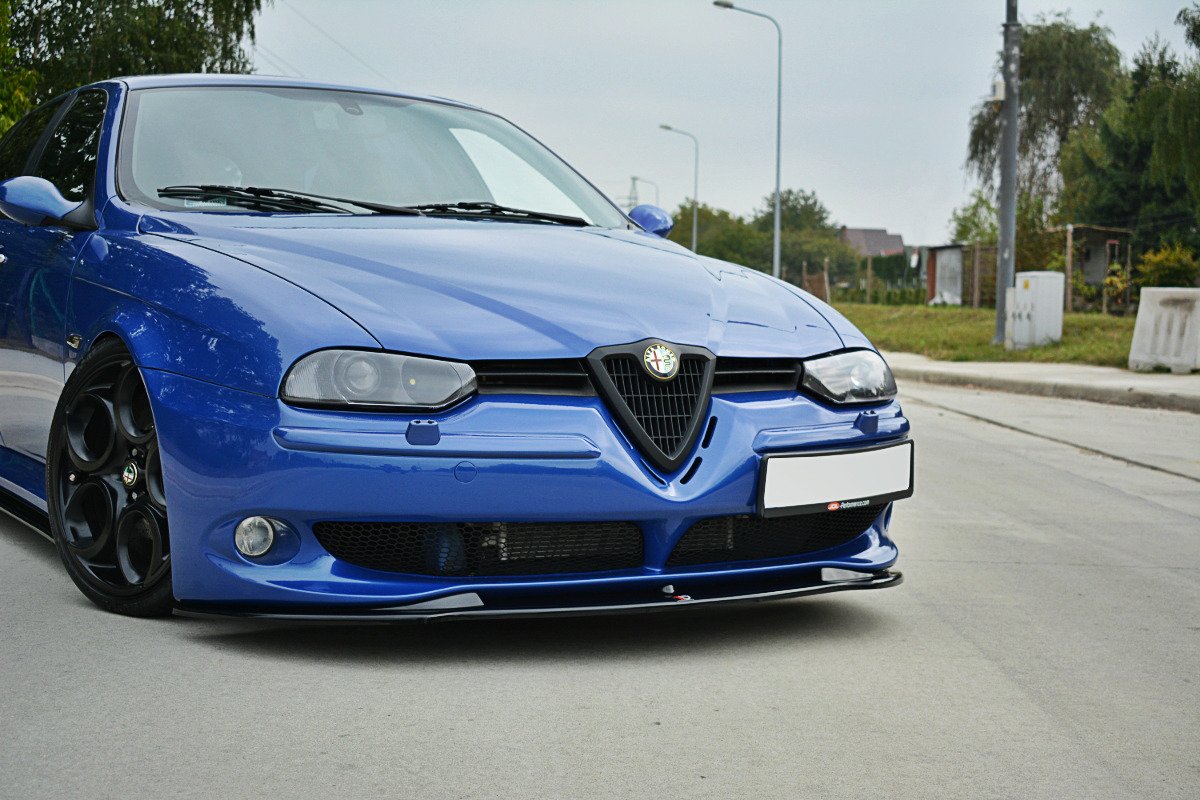 Front Ansatz V.1 für ALFA ROMEO 156 GTA schwarz Hochglanz