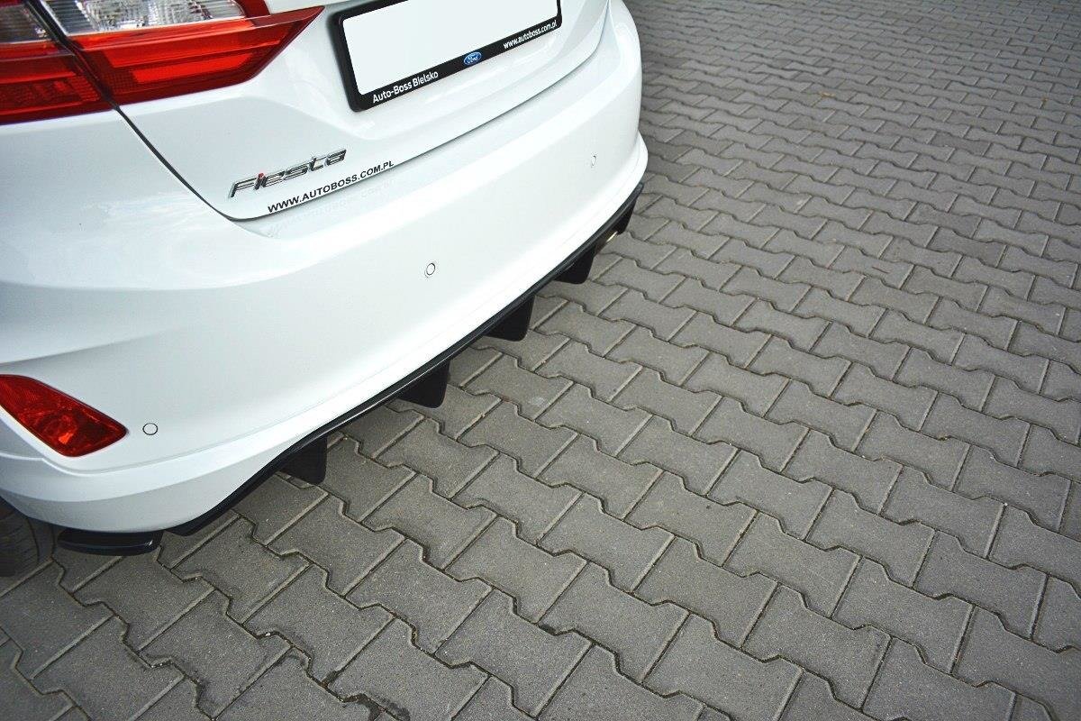Diffusor Heck Ansatz für Ford Fiesta Mk8 ST-Line Carbon Look