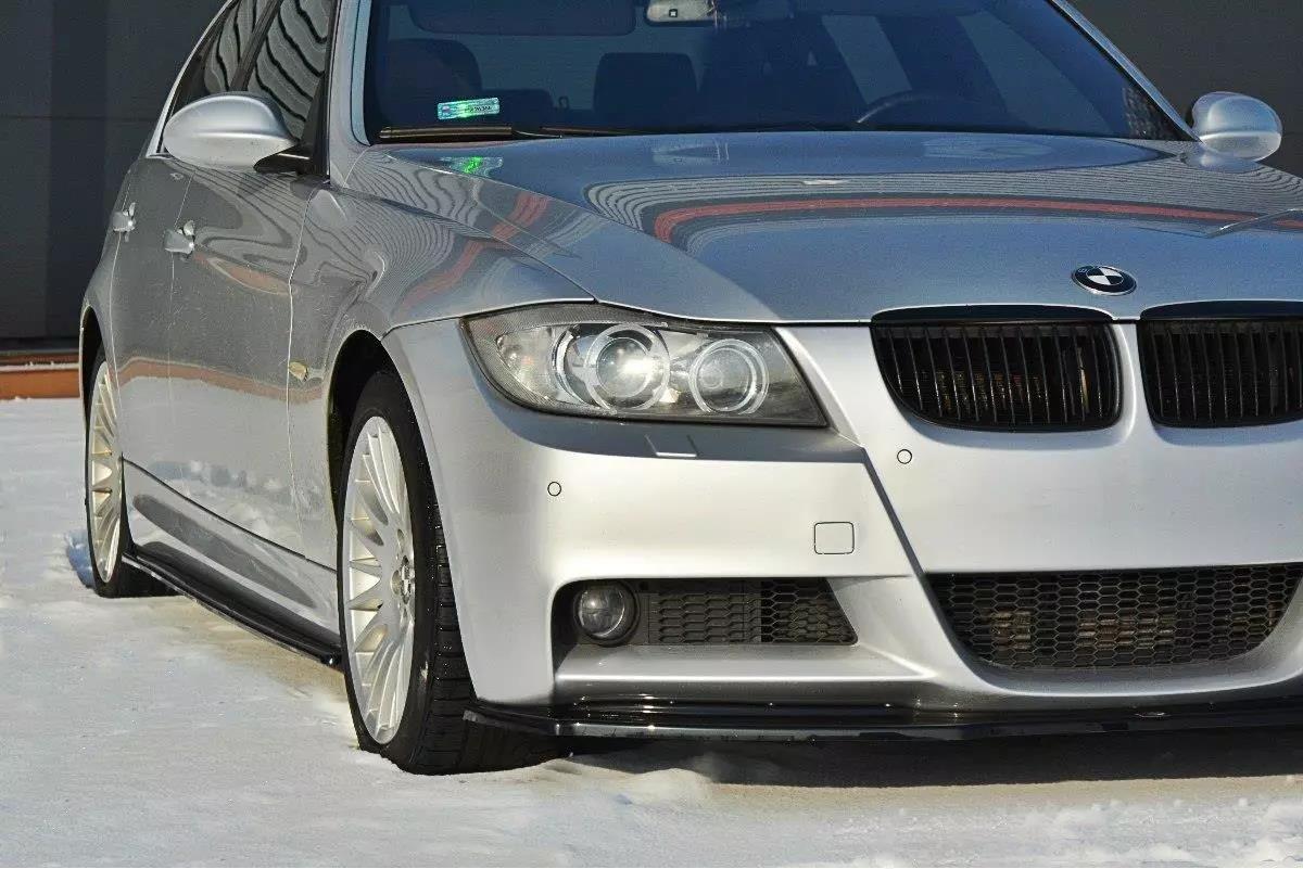 Front Ansatz V.1 für BMW 3er E90 M Paket schwarz Hochglanz