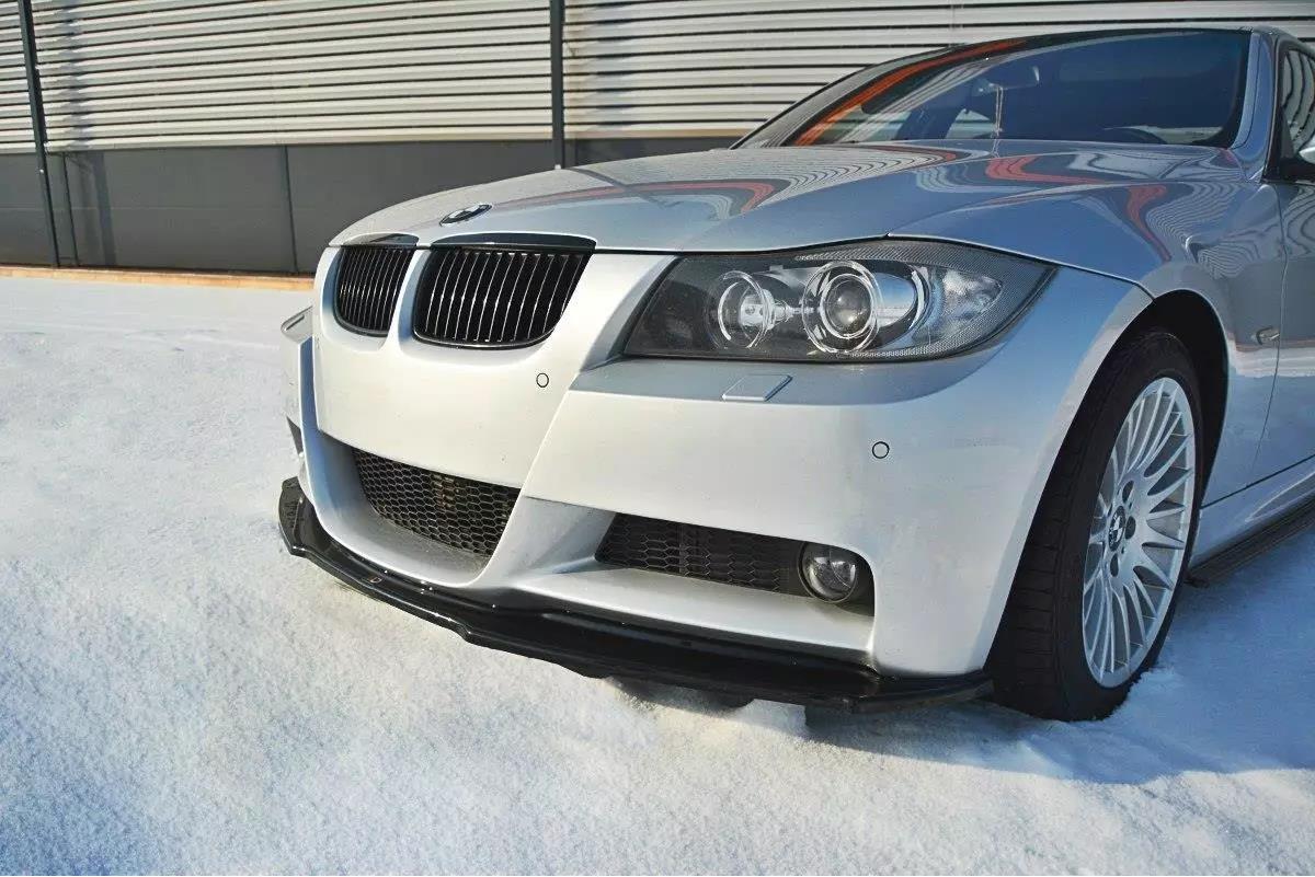 Front Ansatz V.1 für BMW 3er E90 M Paket schwarz Hochglanz