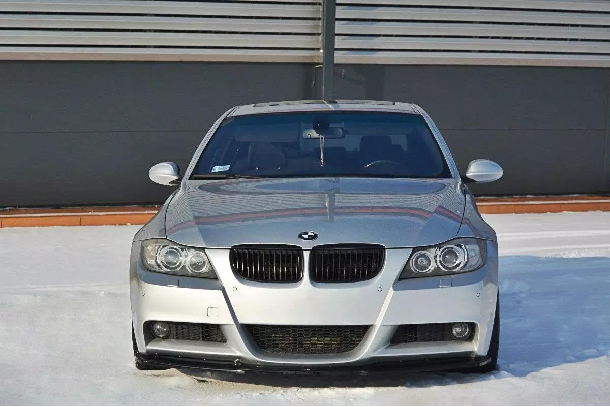 Front Ansatz V.1 für BMW 3er E90 M Paket schwarz Hochglanz