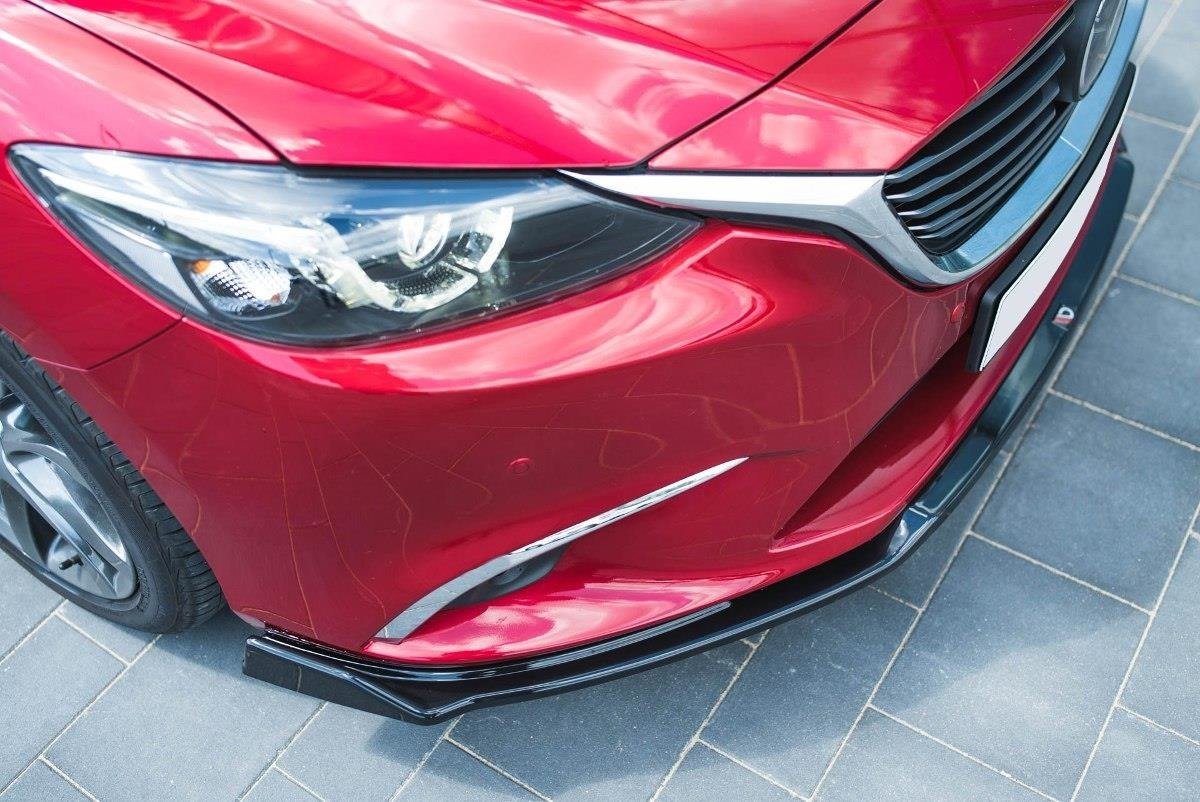 Front Ansatz V.2 für Mazda 6 GJ (Mk3) Facelift schwarz Hochglanz