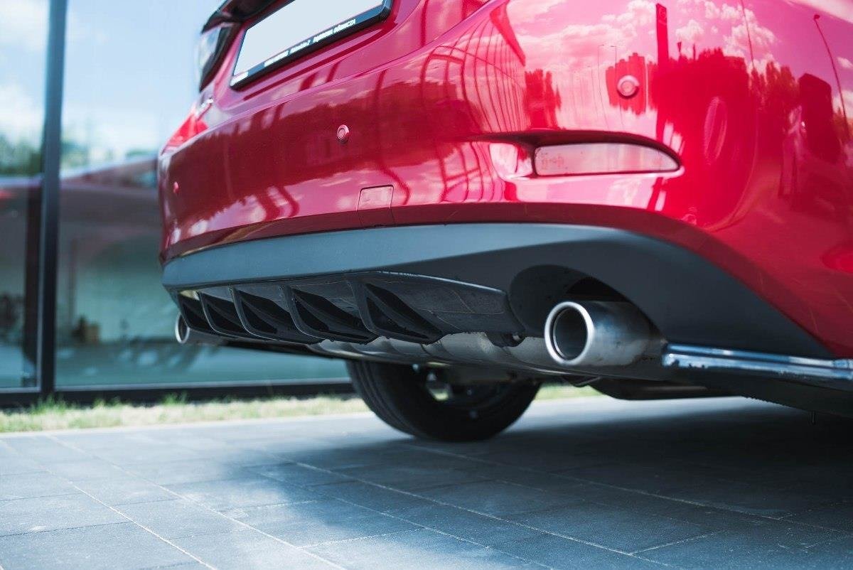 Diffusor Heck Ansatz für Mazda 6 GJ (Mk3) Facelift schwarz Hochglanz