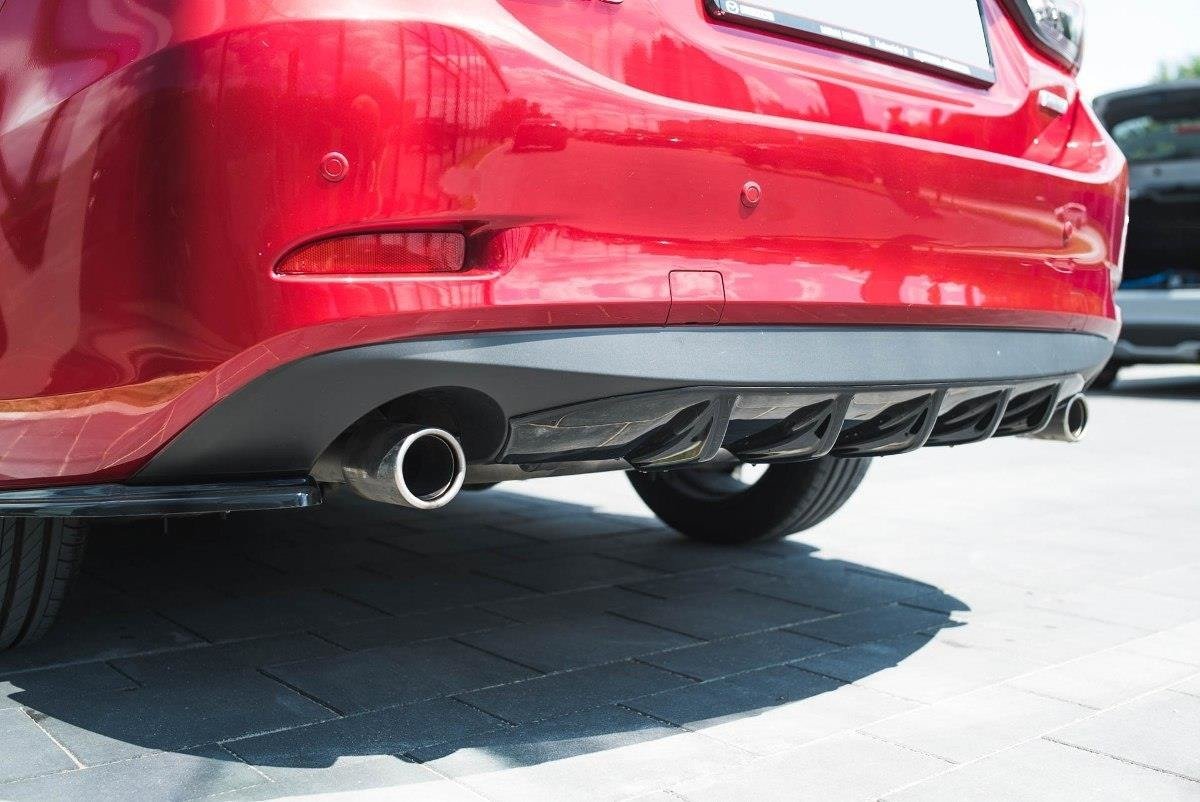 Diffusor Heck Ansatz für Mazda 6 GJ (Mk3) Facelift schwarz Hochglanz