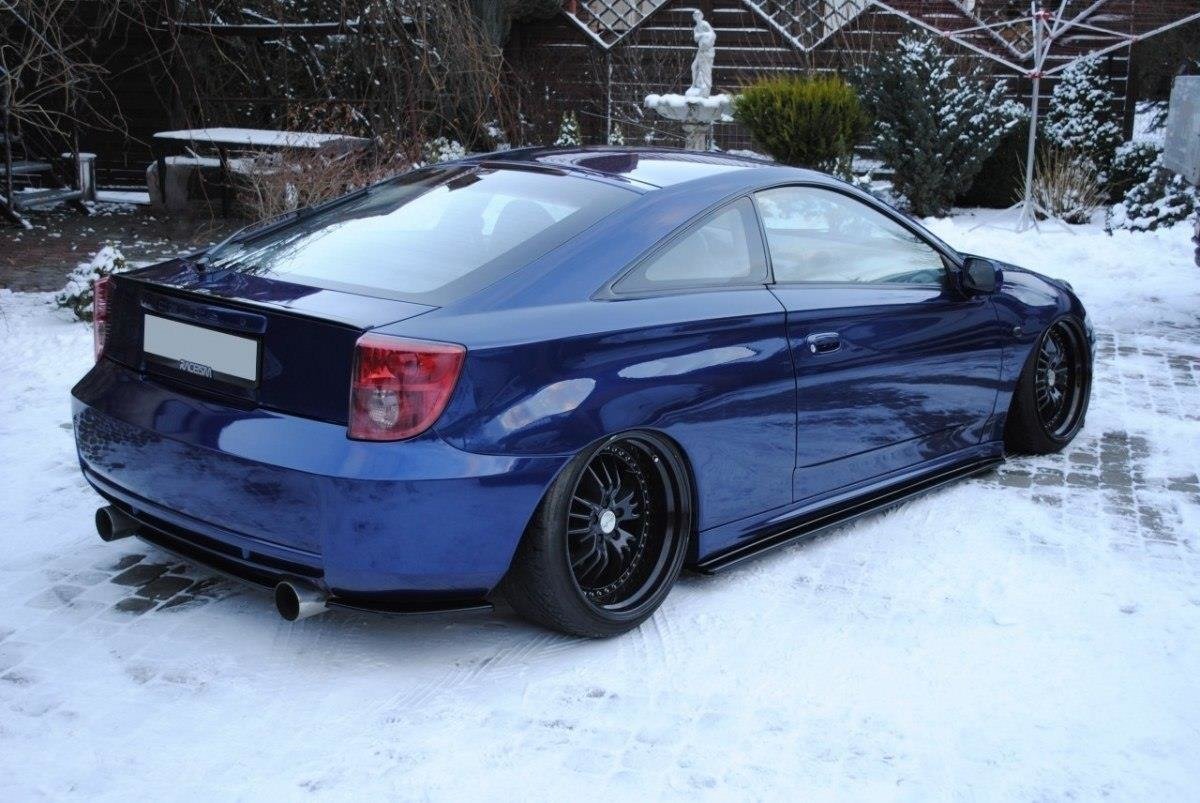 Heck Ansatz Flaps Diffusor für TOYOTA CELICA T23 vor Facelift schwarz matt