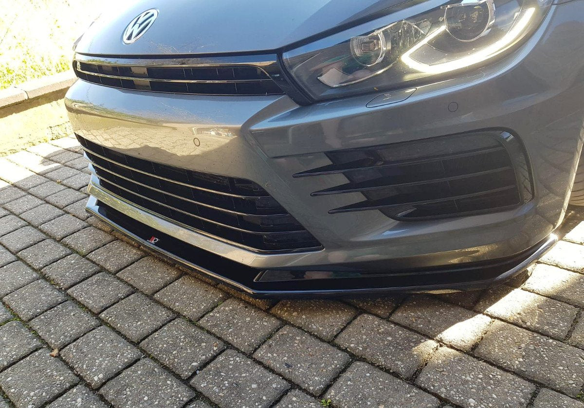 Front Ansatz V.1 für VOLKSWAGEN SCIROCCO MK.3 R FACELIFT schwarz Hochglanz