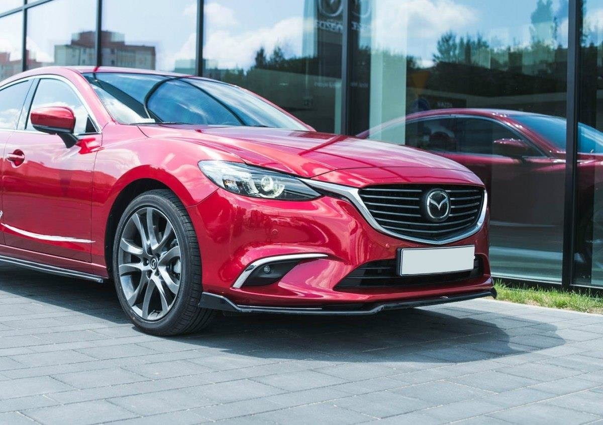 Front Ansatz V.2 für Mazda 6 GJ (Mk3) Facelift schwarz Hochglanz