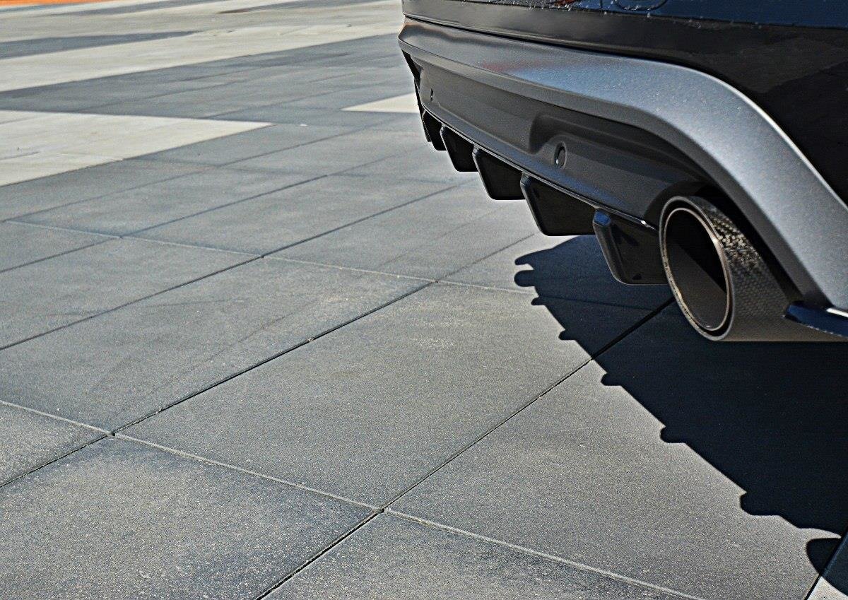 Diffusor Heck Ansatz für Volvo V60 Polestar Facelift schwarz Hochglanz