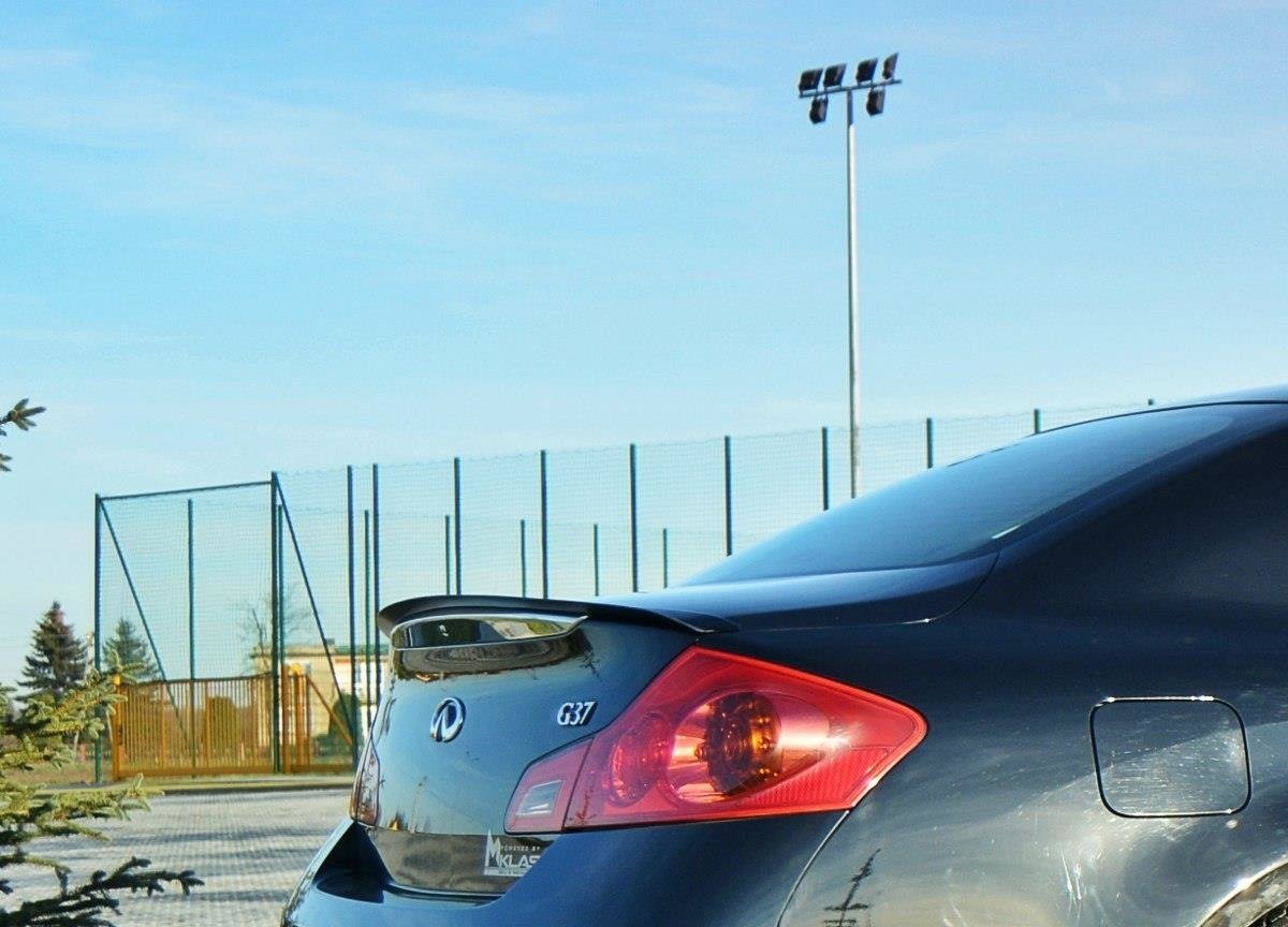 Spoiler CAP für Infiniti G37 Limousine schwarz Hochglanz