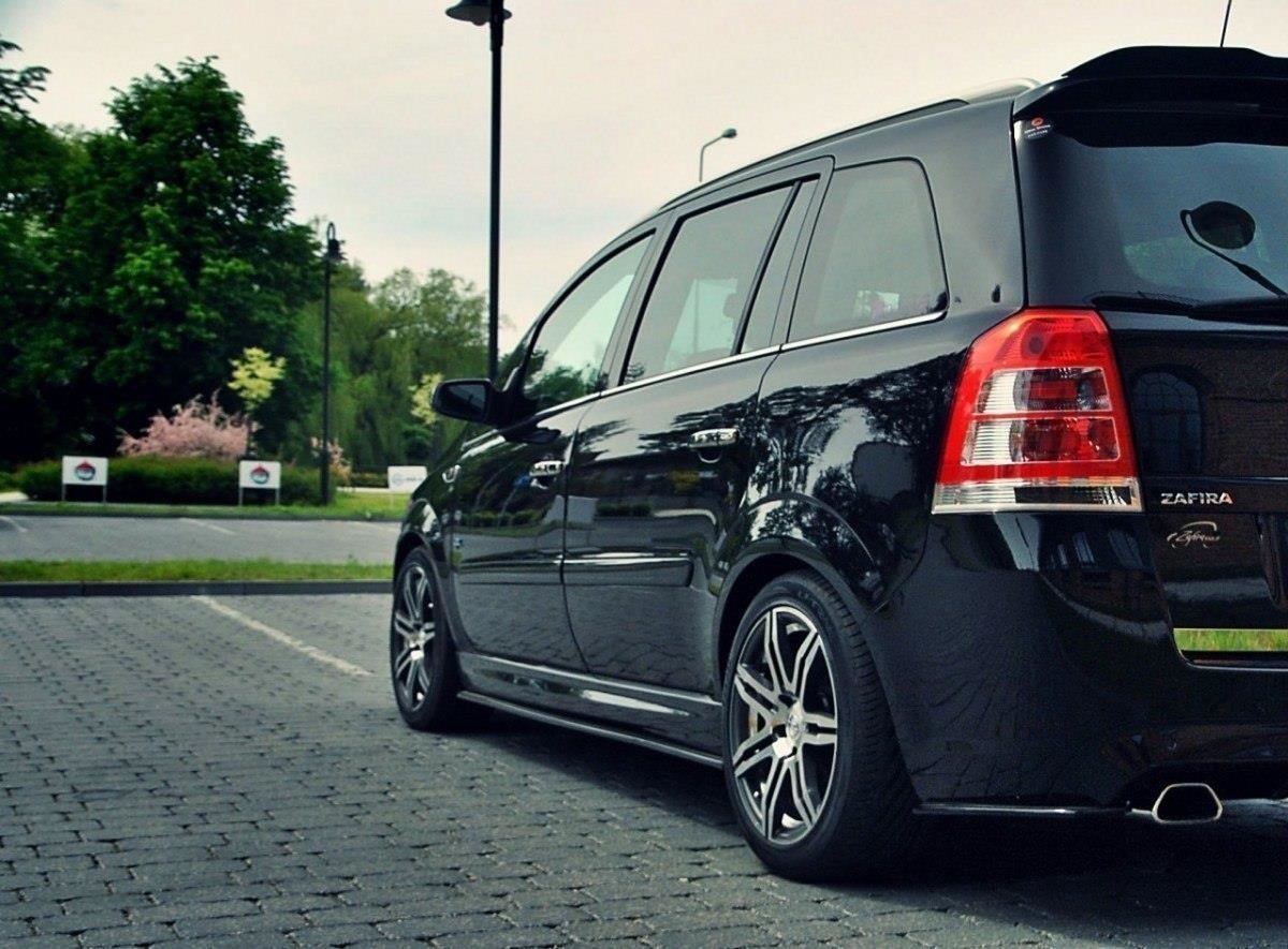 Seitenschweller Ansatz für OPEL ZAFIRA B OPC Carbon Look
