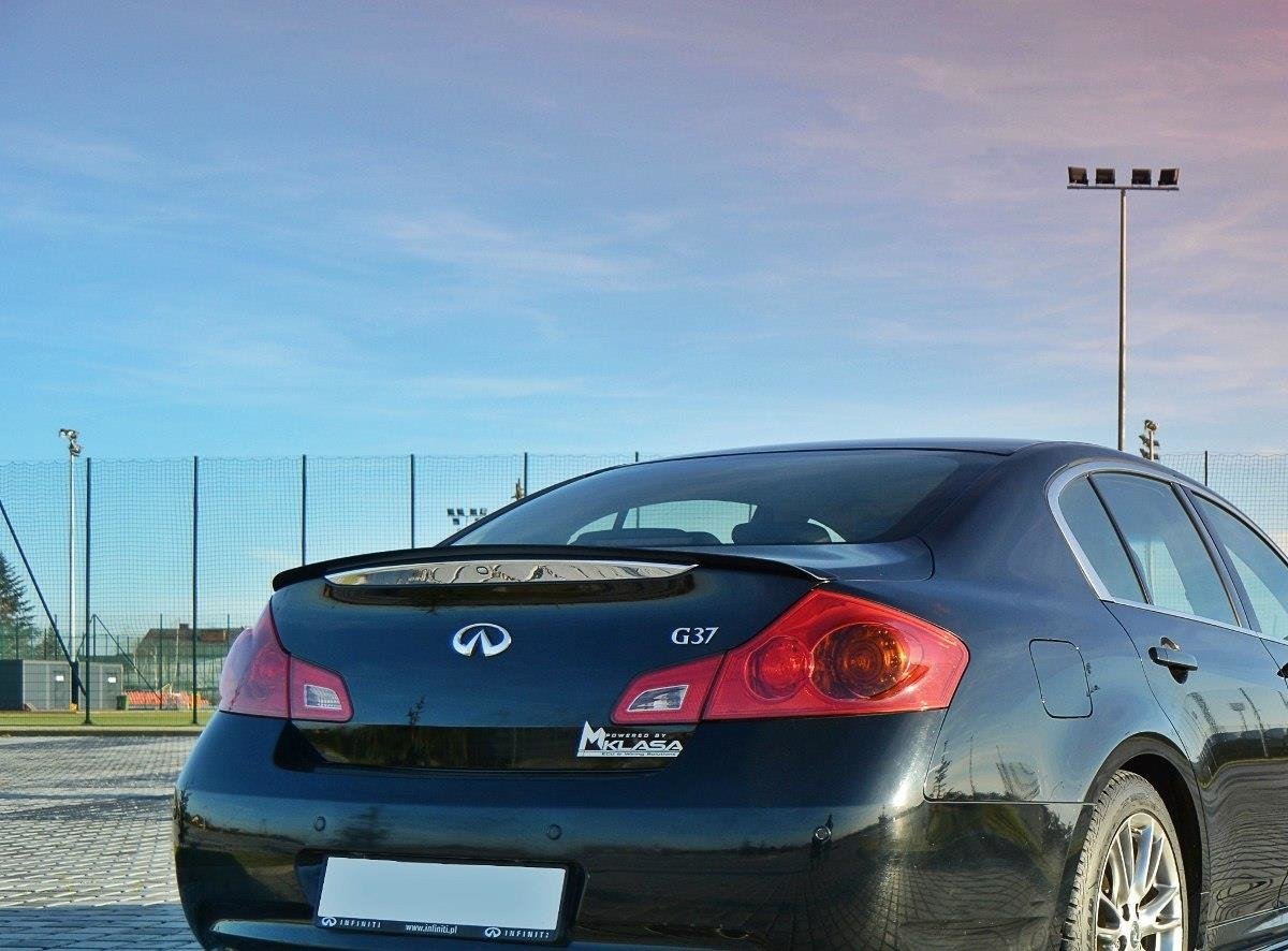 Spoiler CAP für Infiniti G37 Limousine schwarz Hochglanz
