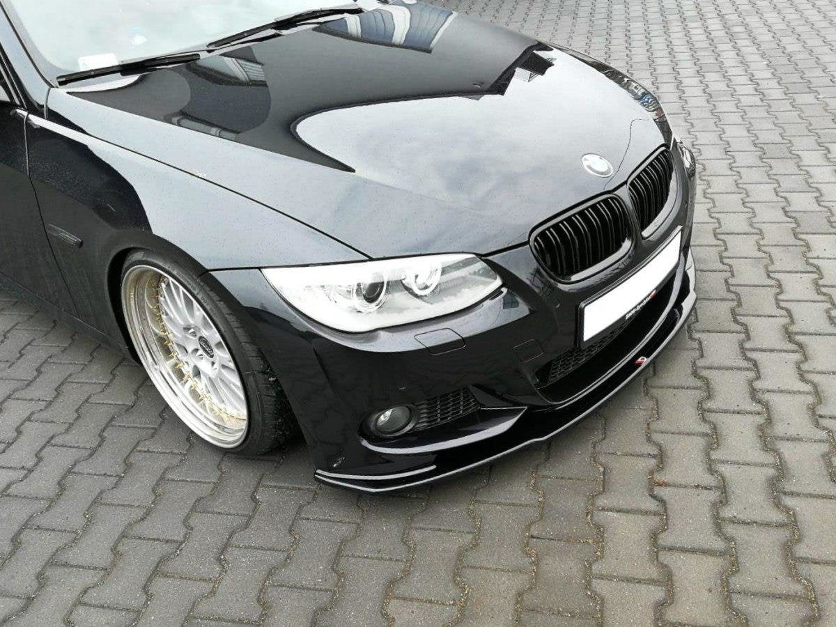 Front Ansatz V.1 für BMW 3er E92 M Paket FACELIFT schwarz Hochglanz