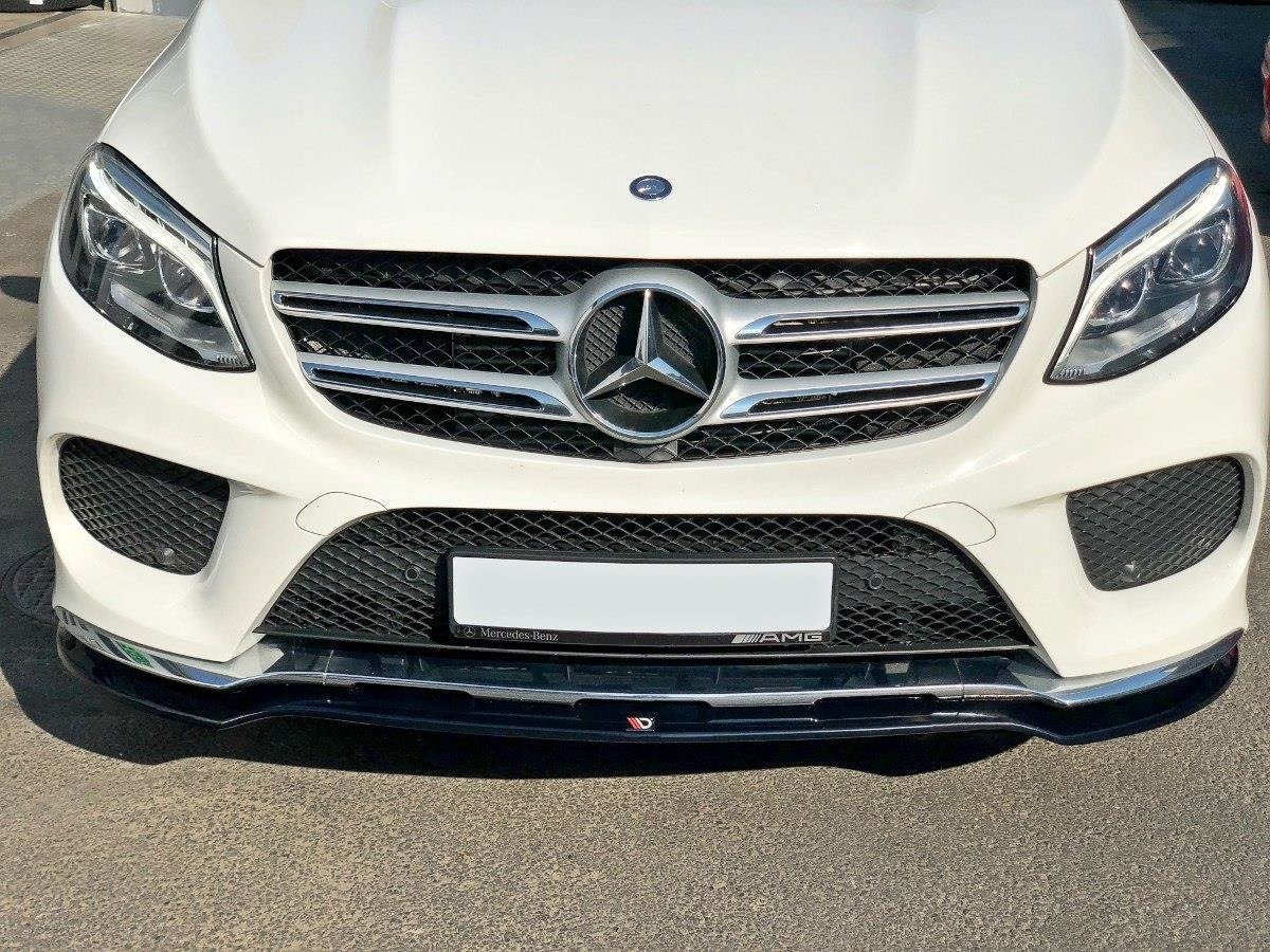 Front Ansatz V.1 für Mercedes GLE W166 AMG-Line schwarz Hochglanz