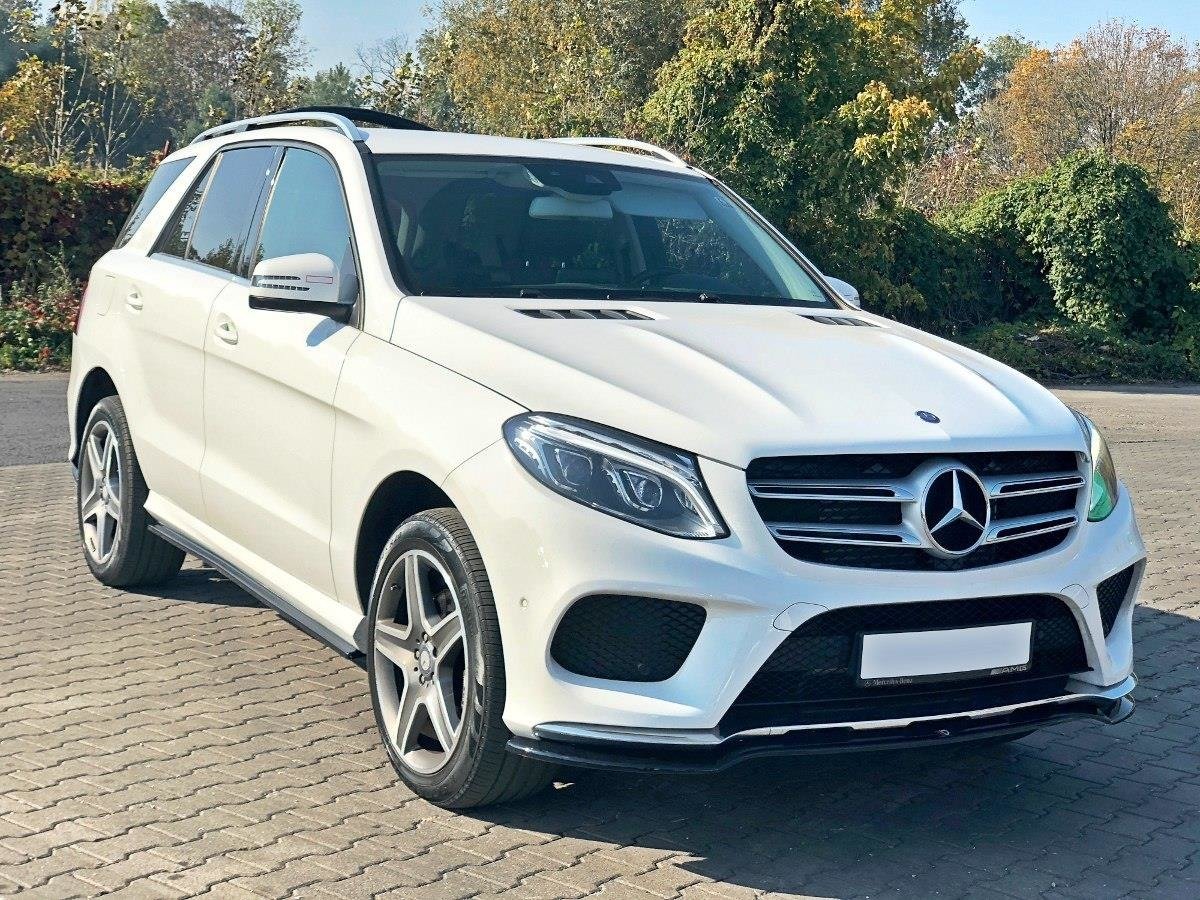 Front Ansatz V.1 für Mercedes GLE W166 AMG-Line schwarz Hochglanz