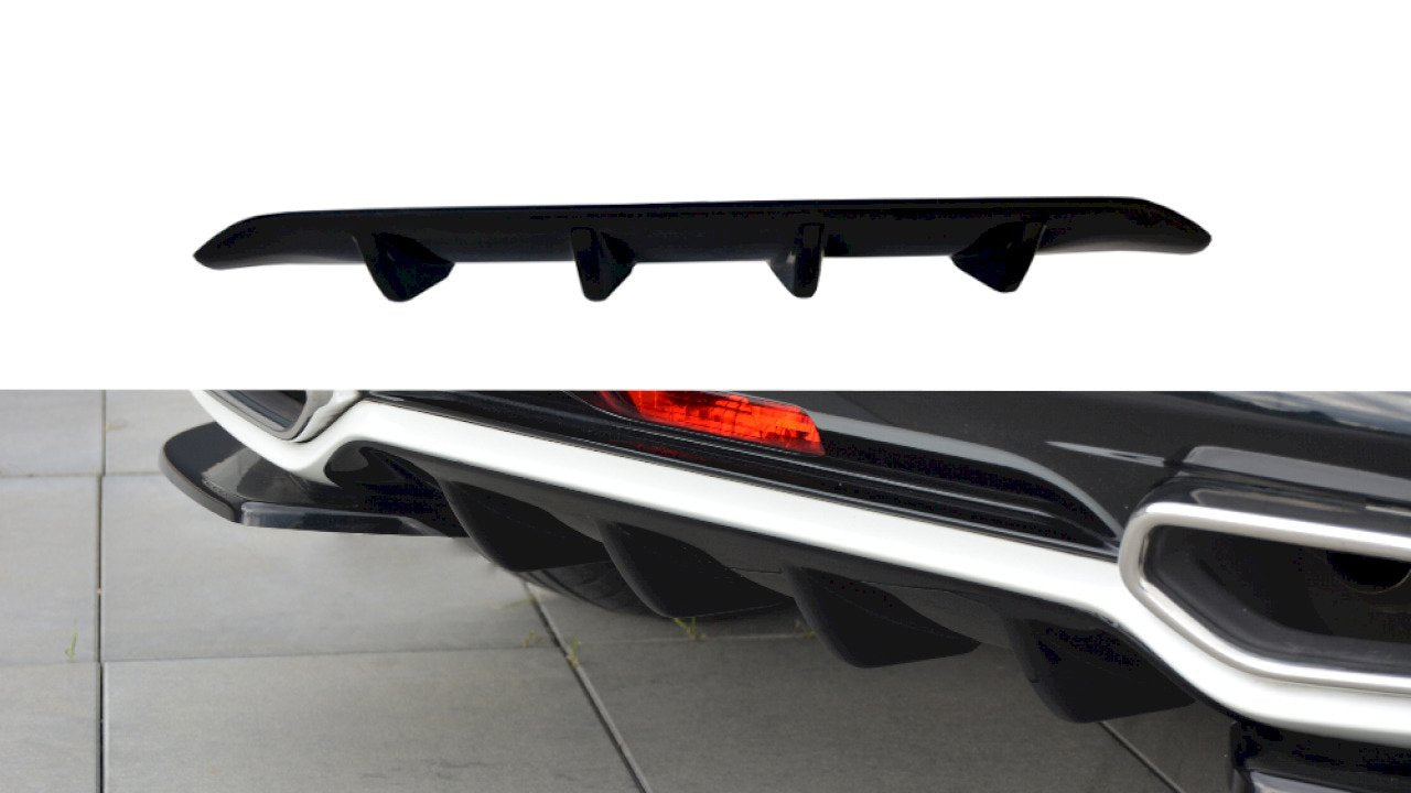 Diffusor Heck Ansatz für CITROEN DS5 schwarz Hochglanz