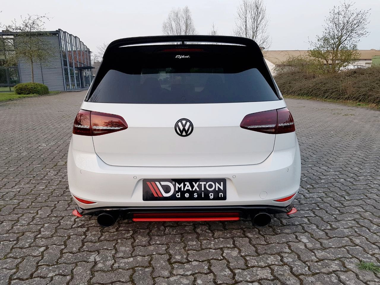 Heck Ansatz Flaps Diffusor für VW GOLF Mk7 GTI CLUBSPORT schwarz matt