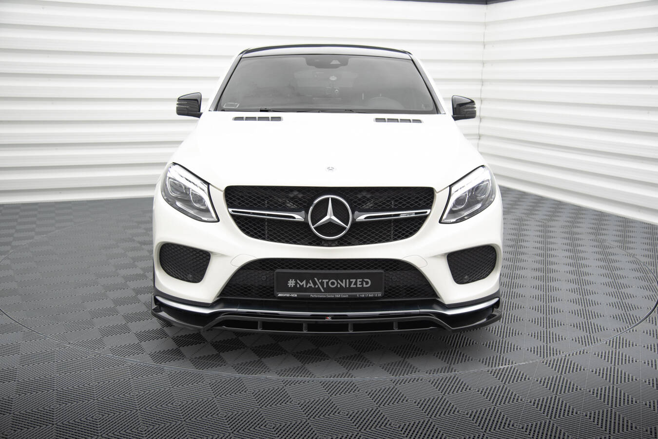 Front Ansatz V.2 für Mercedes-Benz GLE Coupe 43 AMG / AMG-Line C292 schwarz Hochglanz
