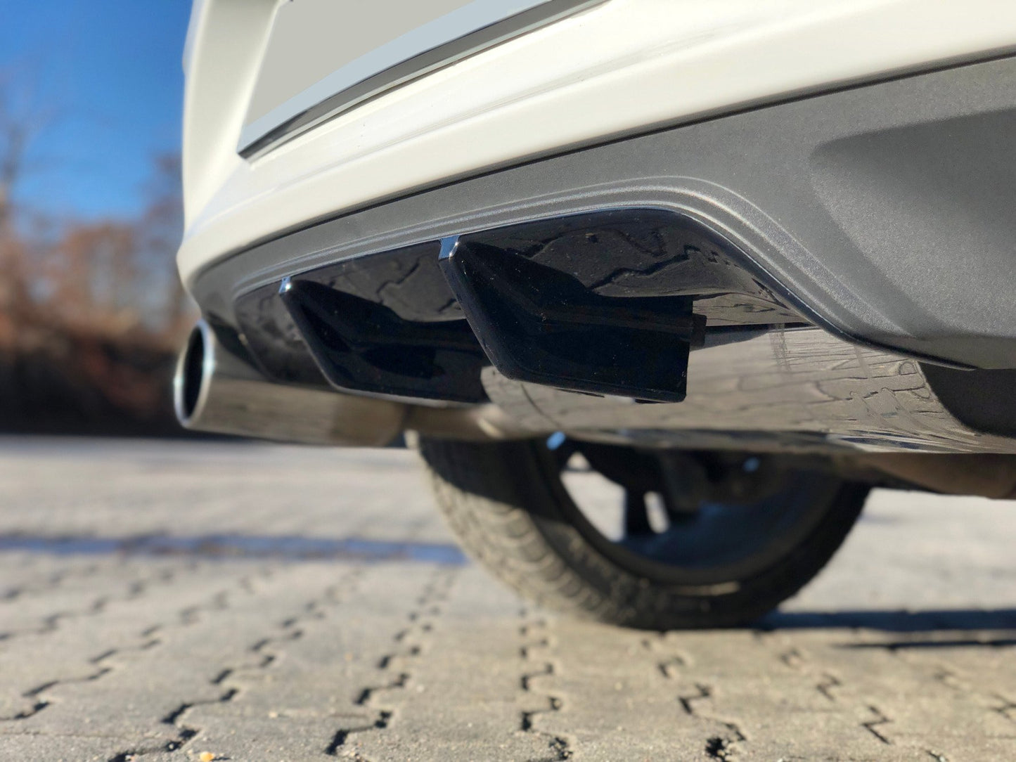 Diffusor Heck Ansatz für OPEL ASTRA K OPC-LINE schwarz Hochglanz