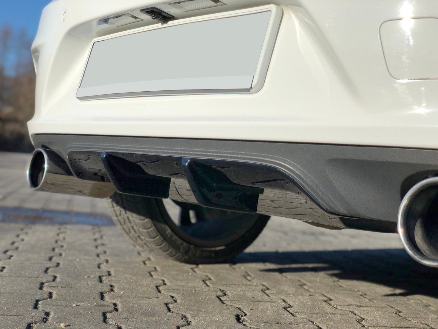 Diffusor Heck Ansatz für OPEL ASTRA K OPC-LINE schwarz Hochglanz