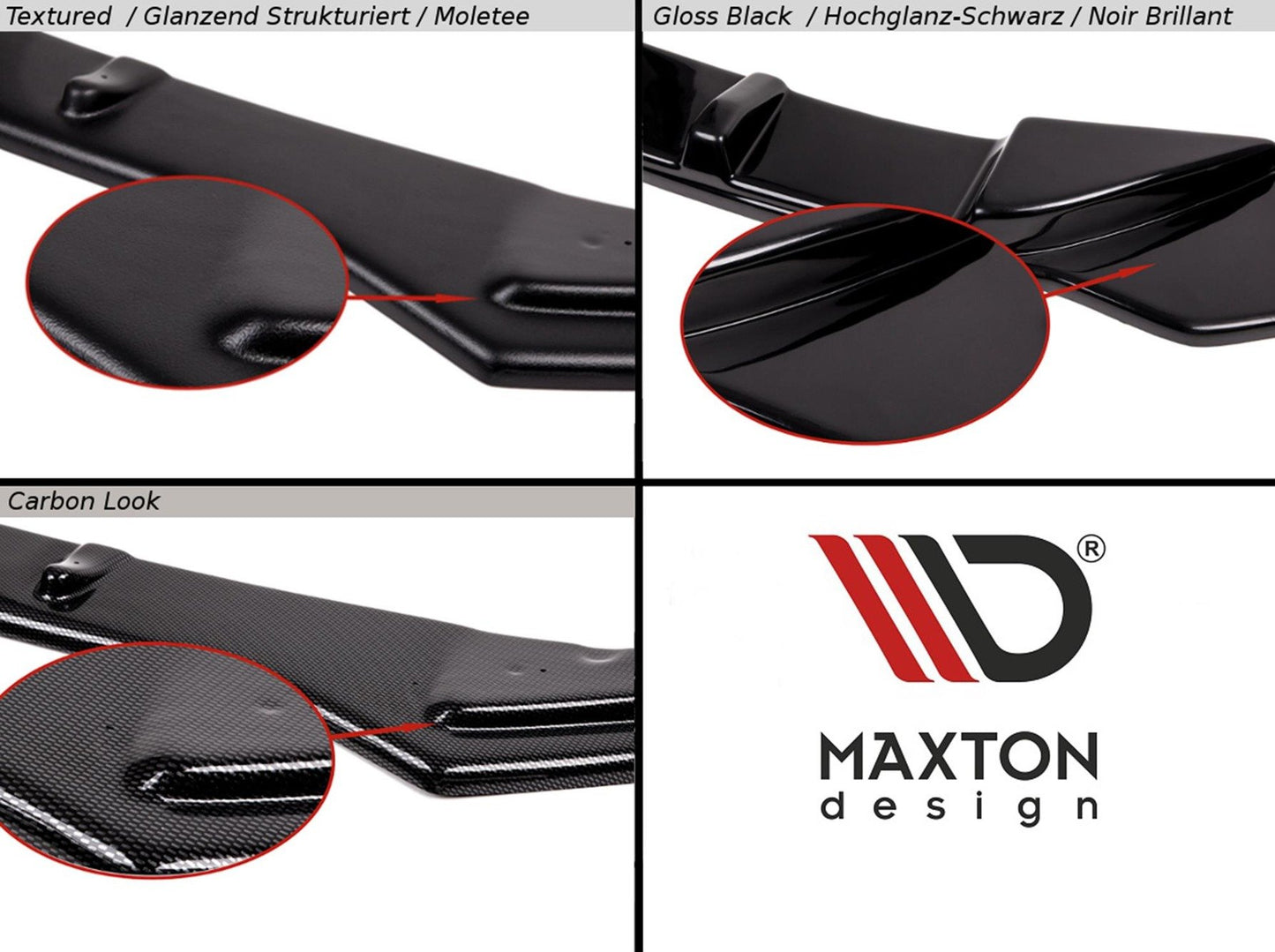Front Ansatz für Audi A6 RS6 Look C7 schwarz matt