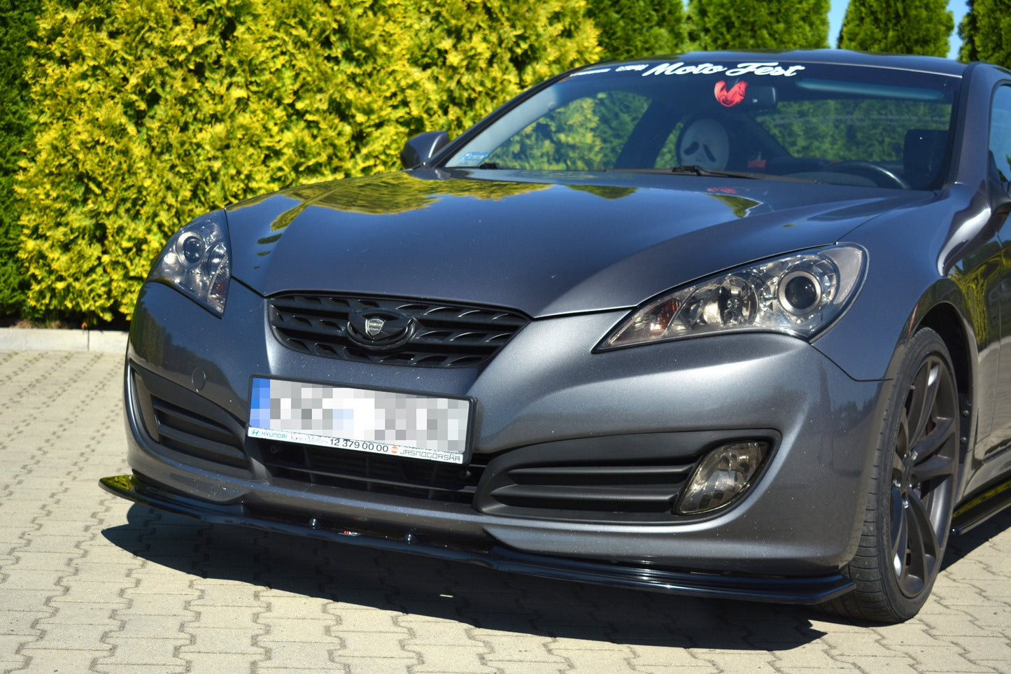 Front Ansatz für HYUNDAI GENESIS COUPÉ MK.1 schwarz Hochglanz