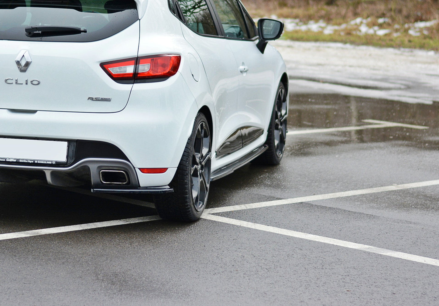 Seitenschweller Ansatz für RENAULT CLIO MK4 RS schwarz Hochglanz