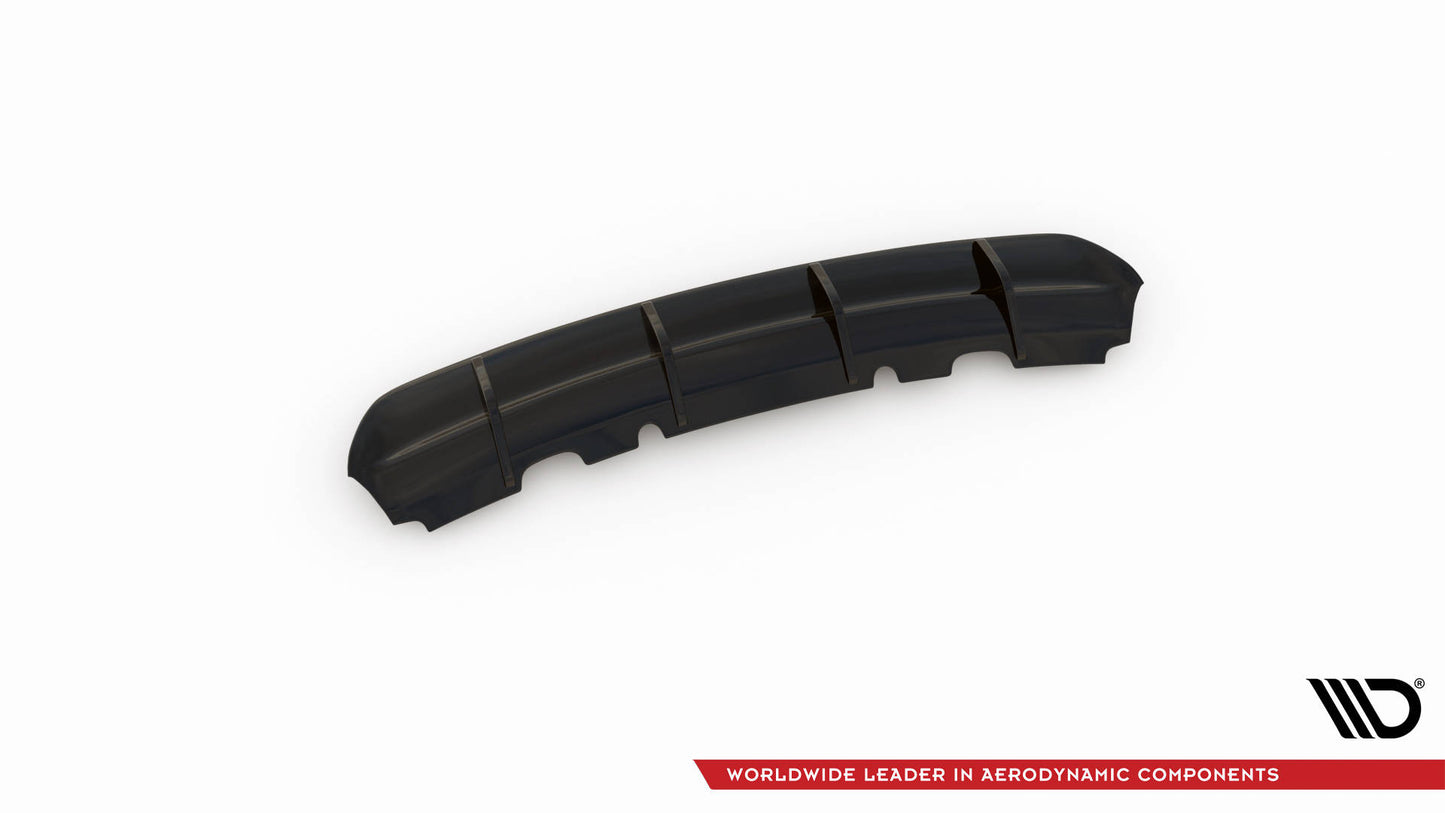 Diffusor Heck Ansatz für Ford Mondeo Mk5 schwarz Hochglanz
