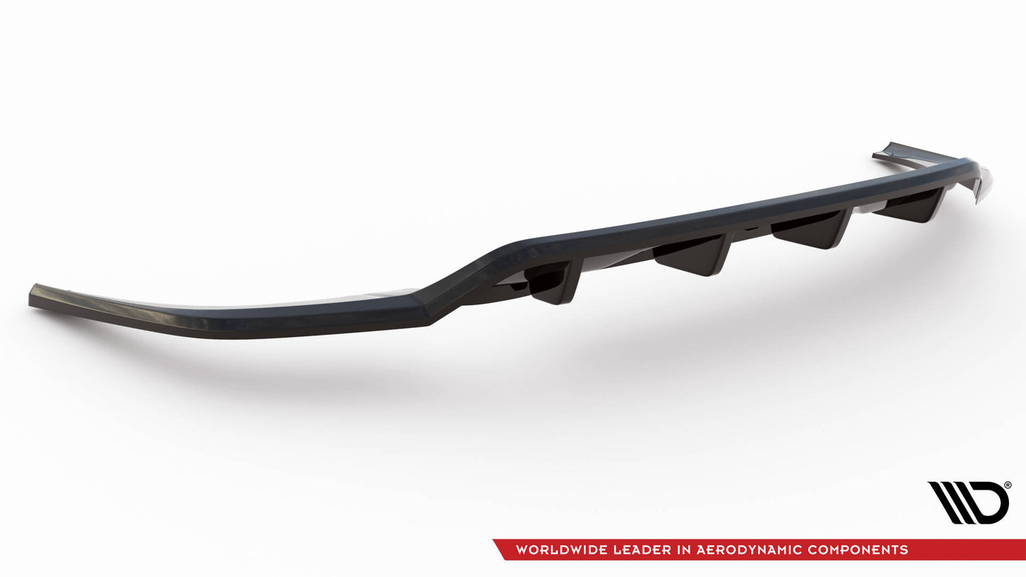 Mittlerer Cup Diffusor DTM Look Heck Ansatz für VW Taigo R-Line Mk1 schwarz Hochglanz