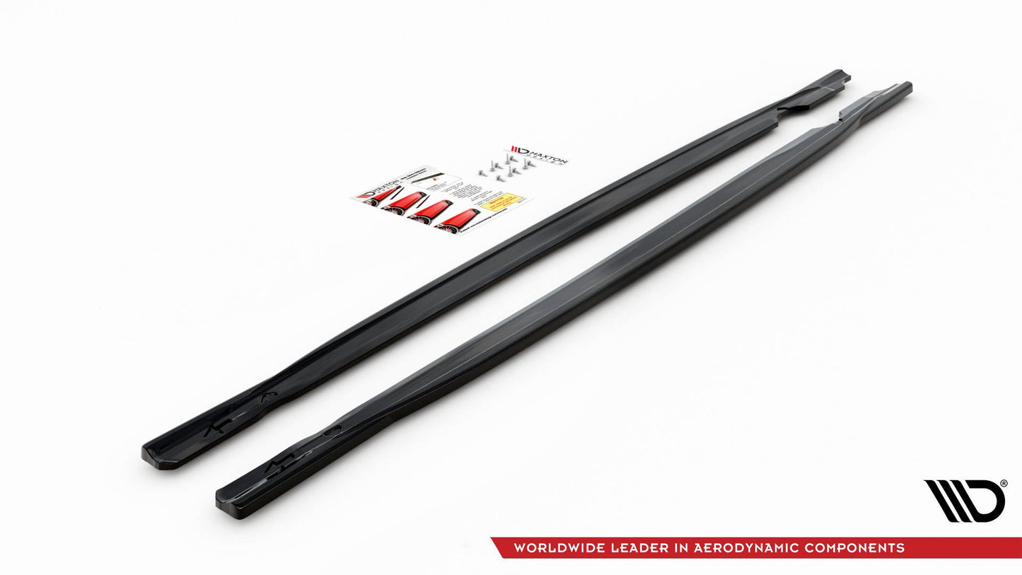 Seitenschweller Ansatz für V.1 für VW Golf R Mk8 Facelift schwarz Hochglanz