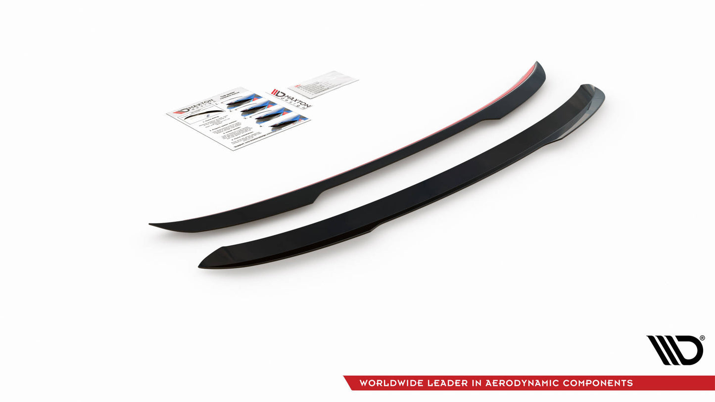 Spoiler CAP für Renault Clio Mk5 schwarz Hochglanz