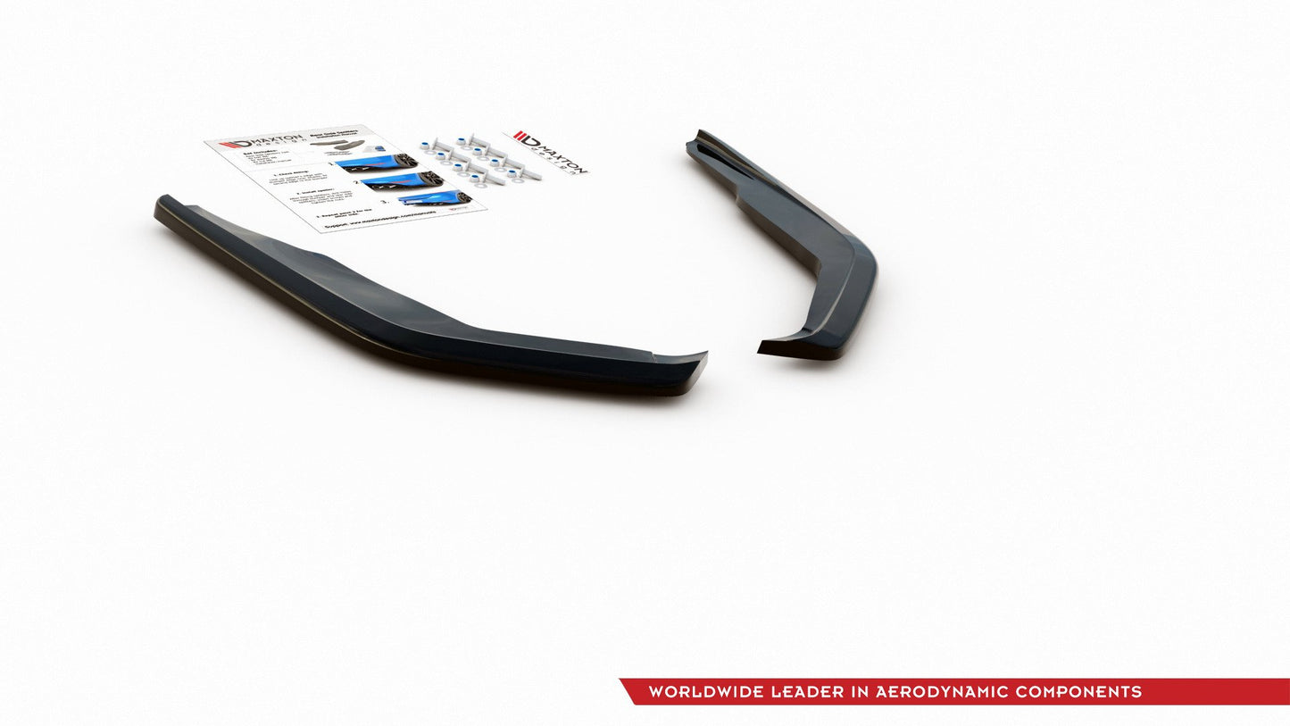 Heck Ansatz Flaps Diffusor für Toyota Corolla XII Limousine schwarz Hochglanz