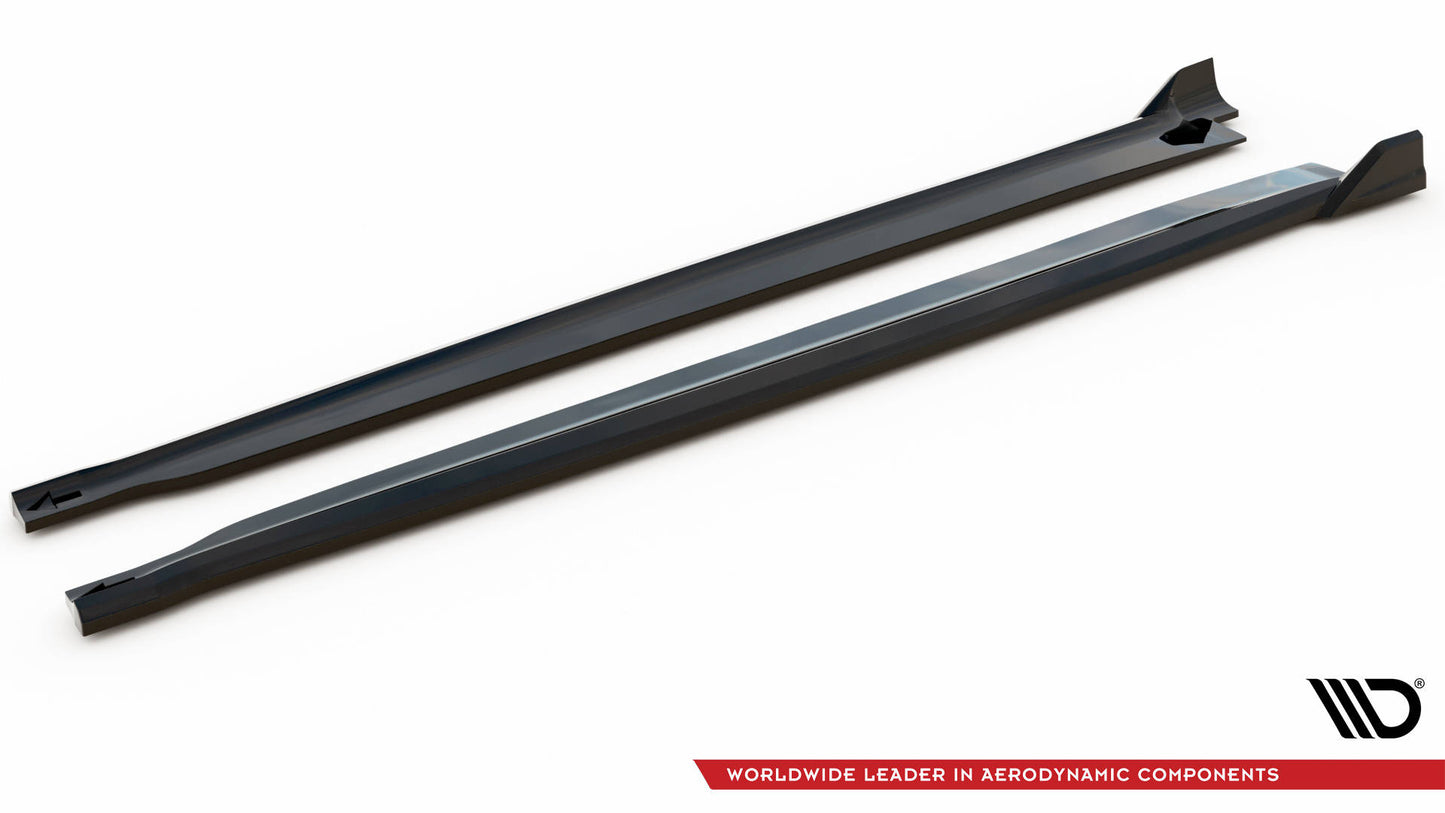 Seitenschweller Ansatz für V.2 für BMW X6 M-Paket F16 Carbon Look