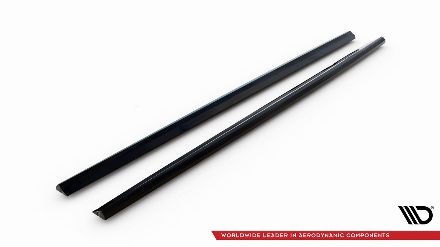 Seitenschweller Ansatz für VW Polo GTI Mk6 Facelift schwarz Hochglanz