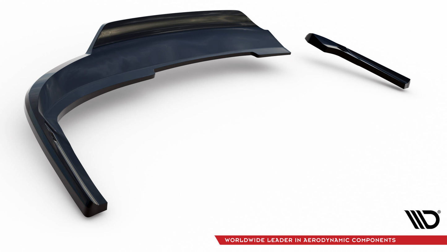 Mittlerer Cup Diffusor DTM Look Heck Ansatz für Audi A4 Competition B8 Facelift schwarz Hochglanz