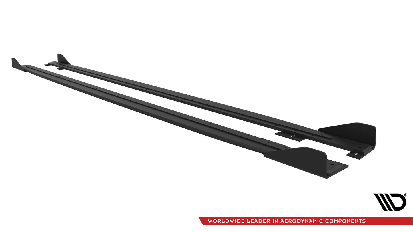 Street Pro Seitenschweller Ansatz für + Flaps Kia Proceed GT / GT-Line Mk1 Facelift / Ceed GT Mk3 Facelift schwarz Hochglanz
