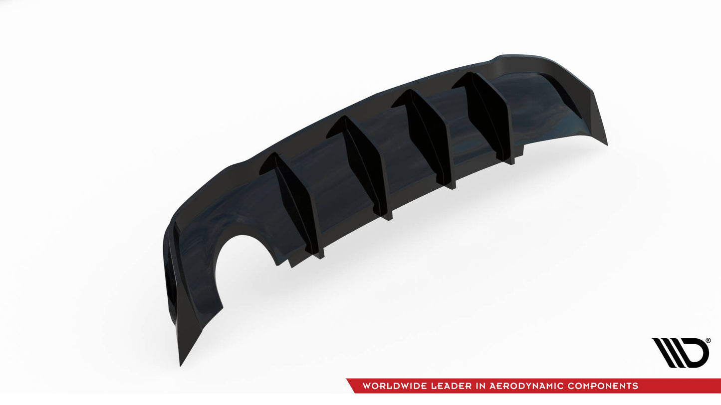 Diffusor Heck Ansatz für Opel Astra GTC OPC-Line J (Einzelauspuff li.) schwarz Hochglanz